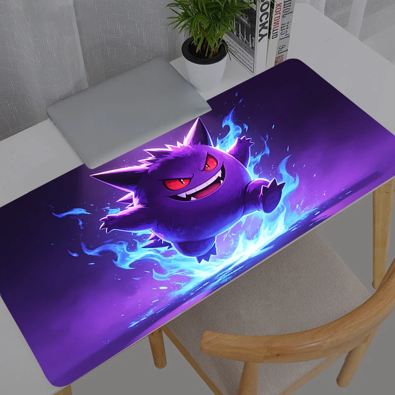 Large Mouse Pad Pc Speed For e-sports Players Pokemon Pikachu Gengar 800x300 Laptop Computer Keyboard  Desk Mat Xxl Mousepad