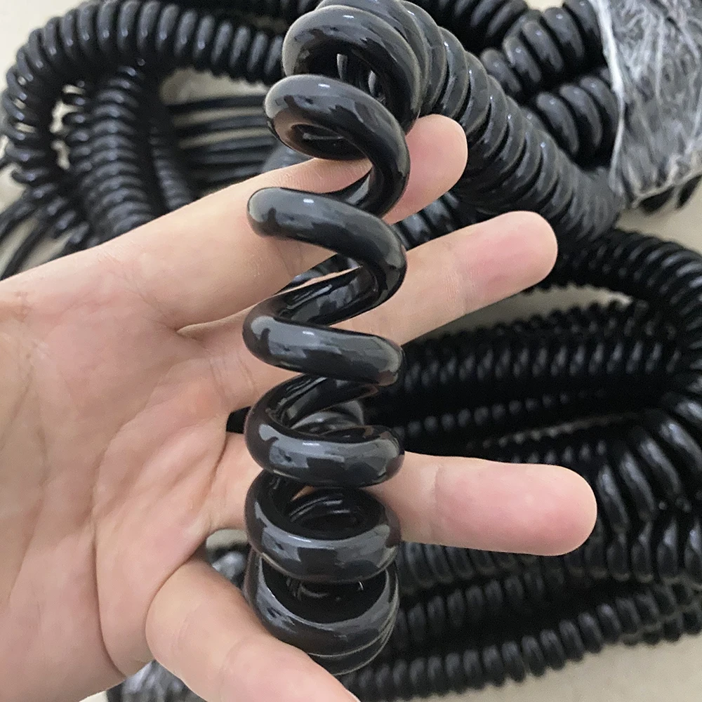 

21 core Extensible Wire Oil-resistant Electronic Handwheel Wre TPU Spiral Spring Cable 0.15 Square Power Cord Good Elasticity