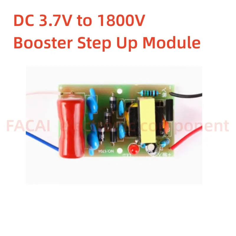 DC 3.7V to 1800V Booster Step Up Module Arc Pulse DC Motor with High Voltage Capacitors and 3.7V to 5V Power Supply Module