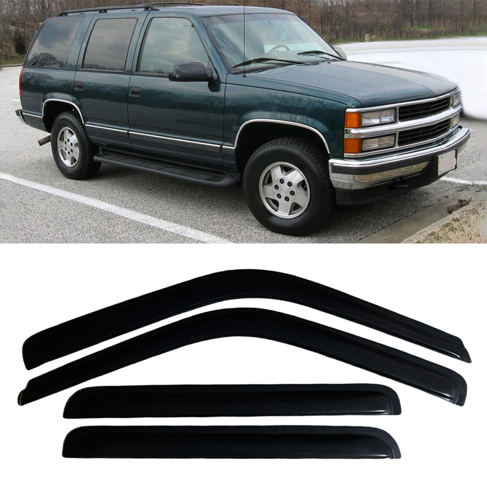 

Window Visor for Chevrolet Tahoe gmt400 4-Door 1995 1996 1997 1998 1999 2000 Wind Deflectors Rain Guards Door Visor Vent Shades