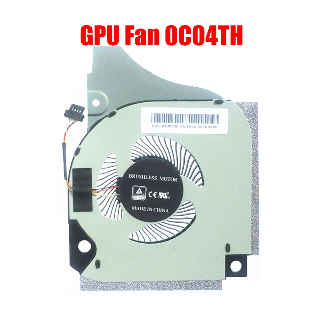 Laptop GPU Fan For DELL G5 5590 G7 7590 7790 0C04TH C04TH DFSCK221151811 FL1J DC12V 1.0A New