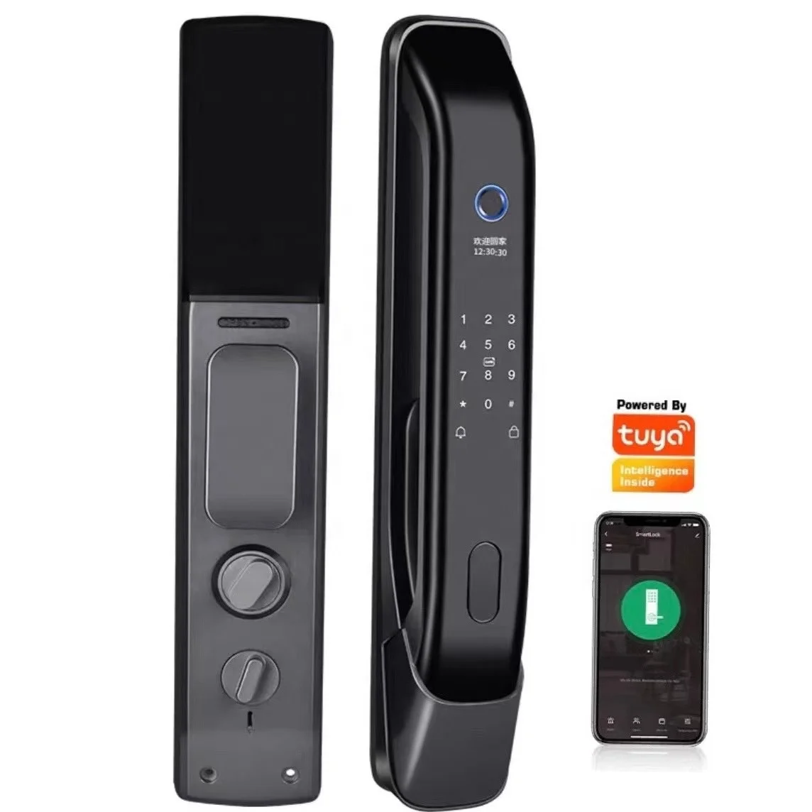 Smart Security Door Lock, Supports Fingerprint Digital Password and NFC Unlocking, Can Be Installed in The Home Portal