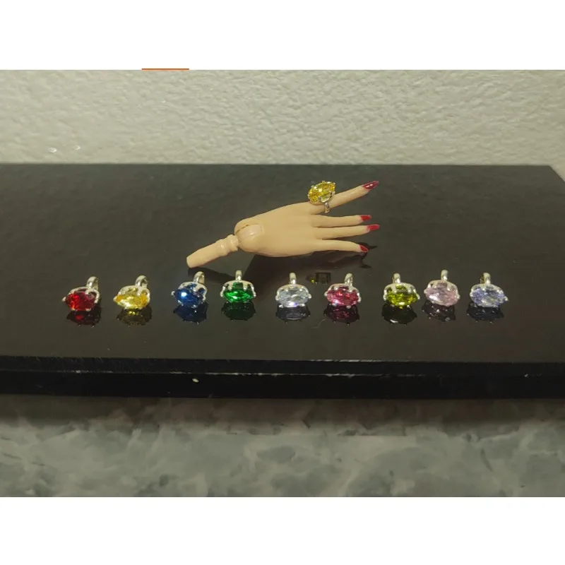 

Need 15 days process time LX1203 New Handmade jewelry Toy rings Crystal diamond accessories for your 1/6 scale babi FR dolls