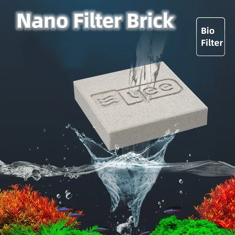 1/2pcs Aquarium Nano Ceramic Filter Media Bio Filter Block for Marine and Freshwater Fish Tank Filter High Energy Bio Brick