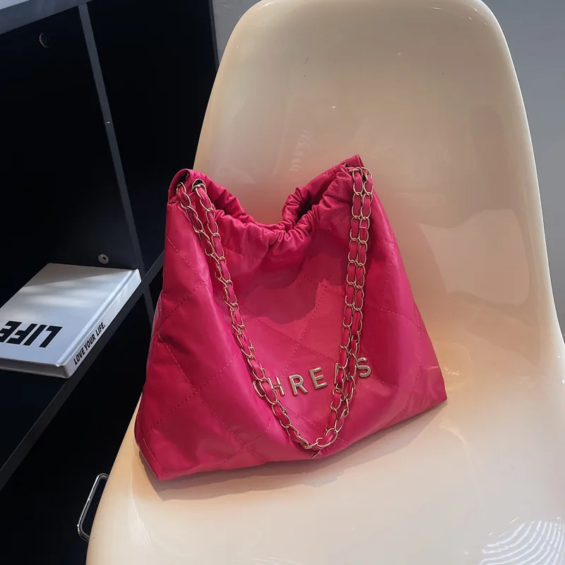 Letter Shoulder Bag for Women Female 2023 New Trend Rhombus Chain Bag Casual Korean Fashion Messenger Bag Lady Luxury Handbags