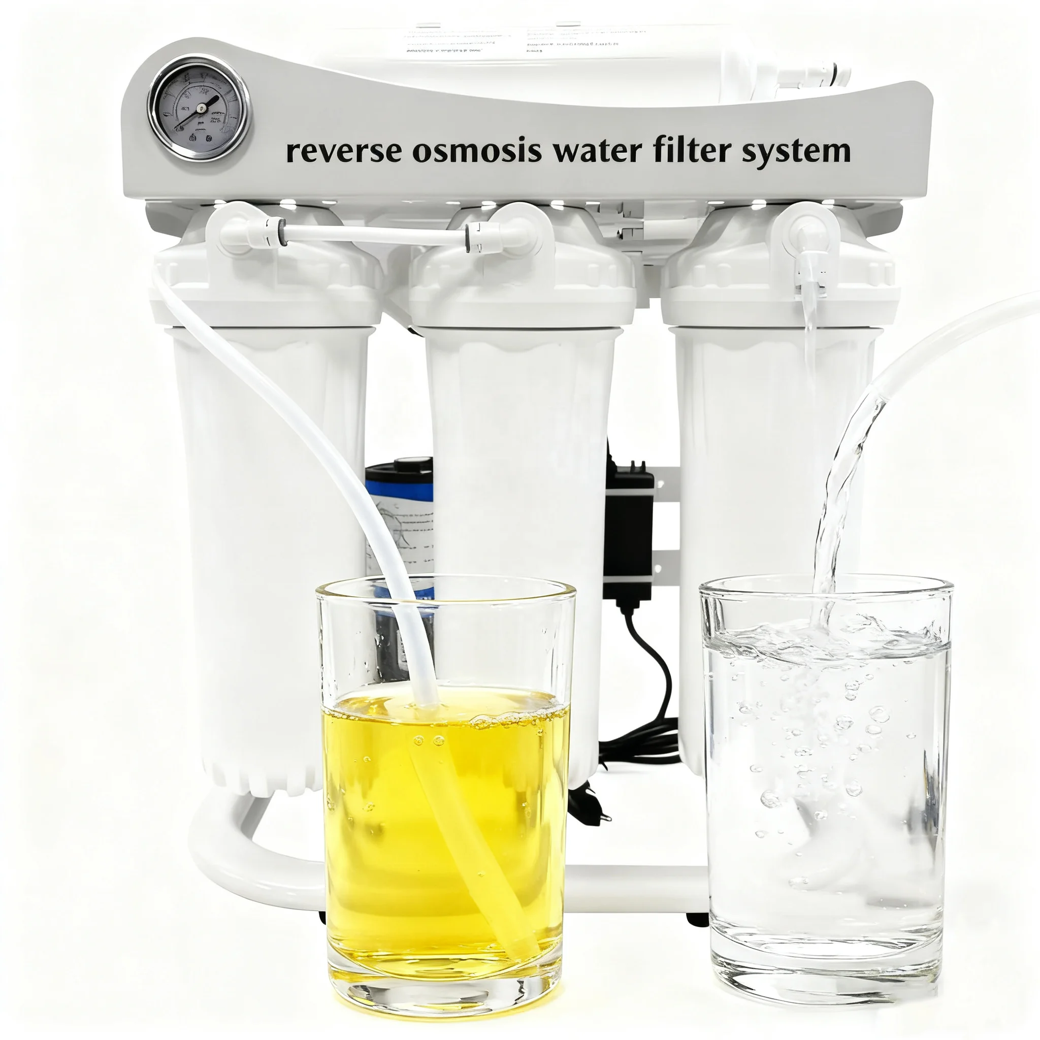 

Household Kitchen Vertical Reverse Osmosis Water Filter - High-efficiency Filtration, Improved Water Quality and Taste,