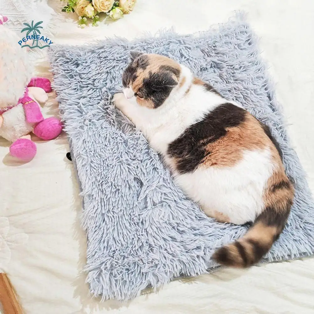 

Car Cat Nest Thickened Foldable Pet Mat Comfortable Soft Warm Cat Nest Plush Cat Sleeping Mat Cat Cage Mat Winter