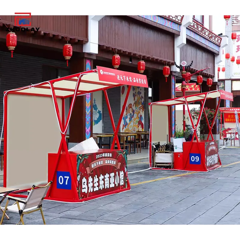 custom.Market Popular Outdoor Commercial Booth Shopping Mall Exhibition Display Rack Wrought Iron Stall