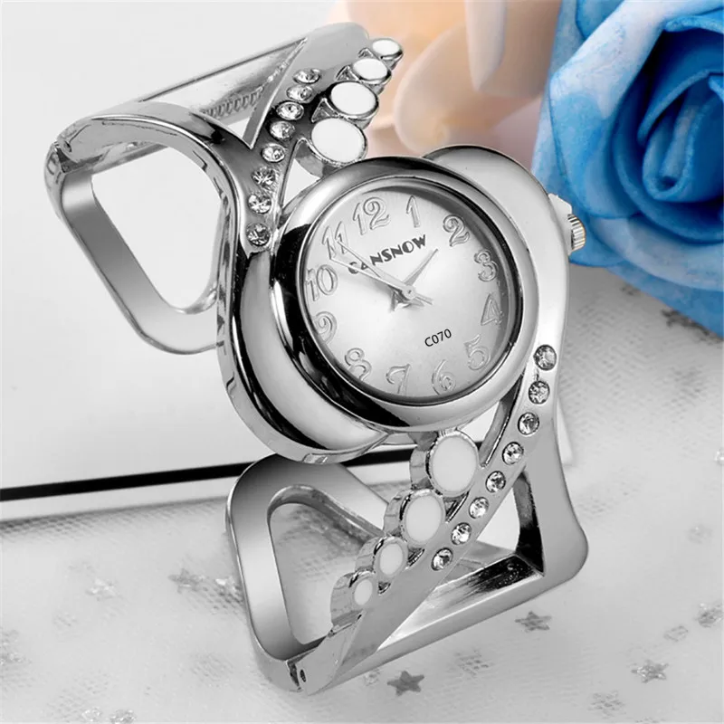 New Design Women Bangle Wristwatch Quartz Crystal Luxury Relojes Rhinestone Fashion Female Watches Hot Sale Eleagnt Mujer Watch