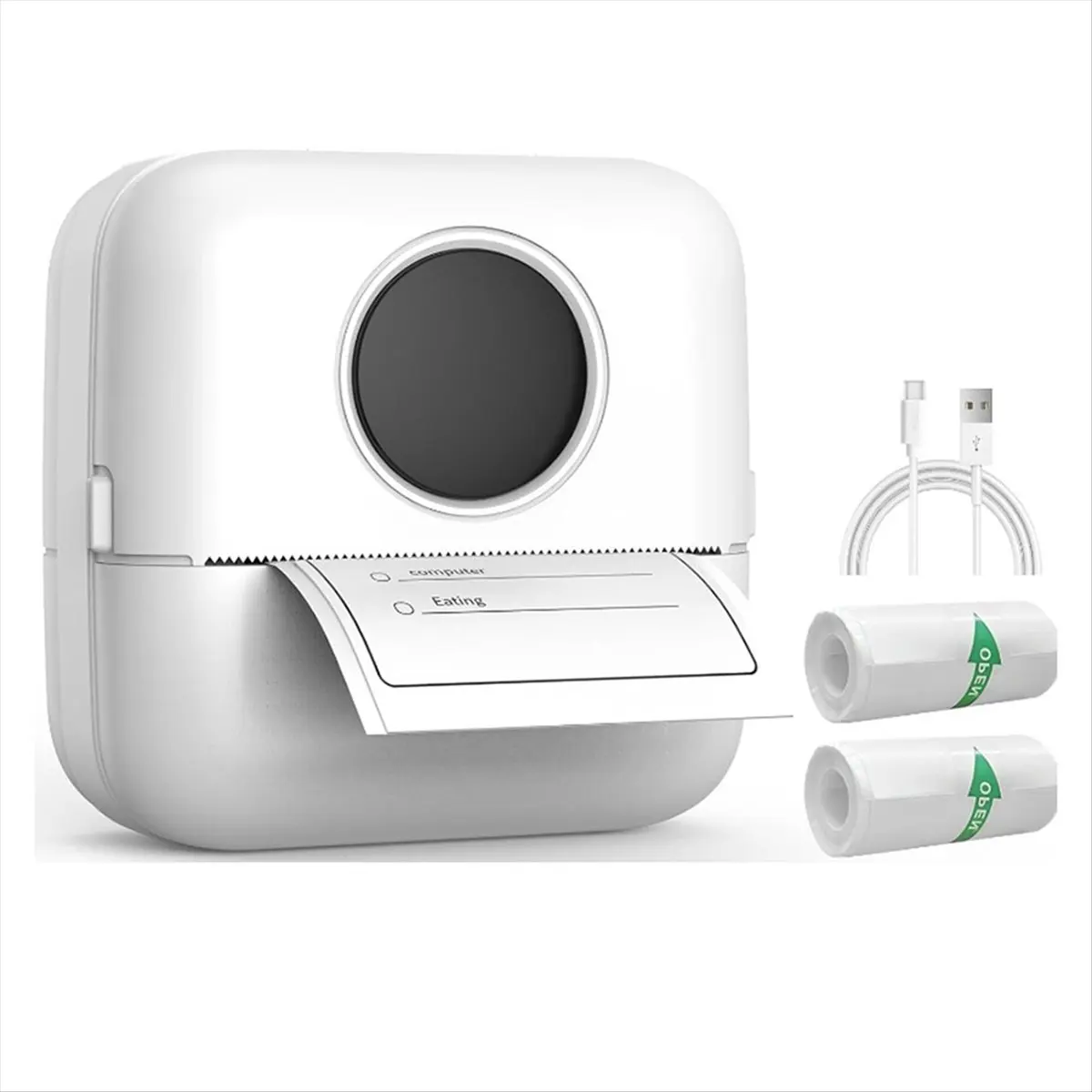 morning Mini Thermal Printer X5 Bluetooth Pocket Printer Portable Inkless Sticker Printer for Study, Notes, Pictures, Photos
