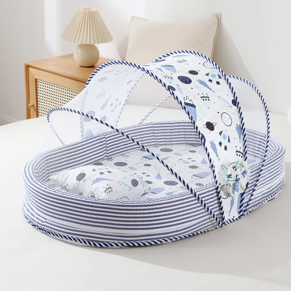 

1 комплект, 90x55x50 см, портативный бионический спальный коврик для новорожденных, матрас, кроватка в кроватке, детская кроватка, детская москитная сетка, складная анфас