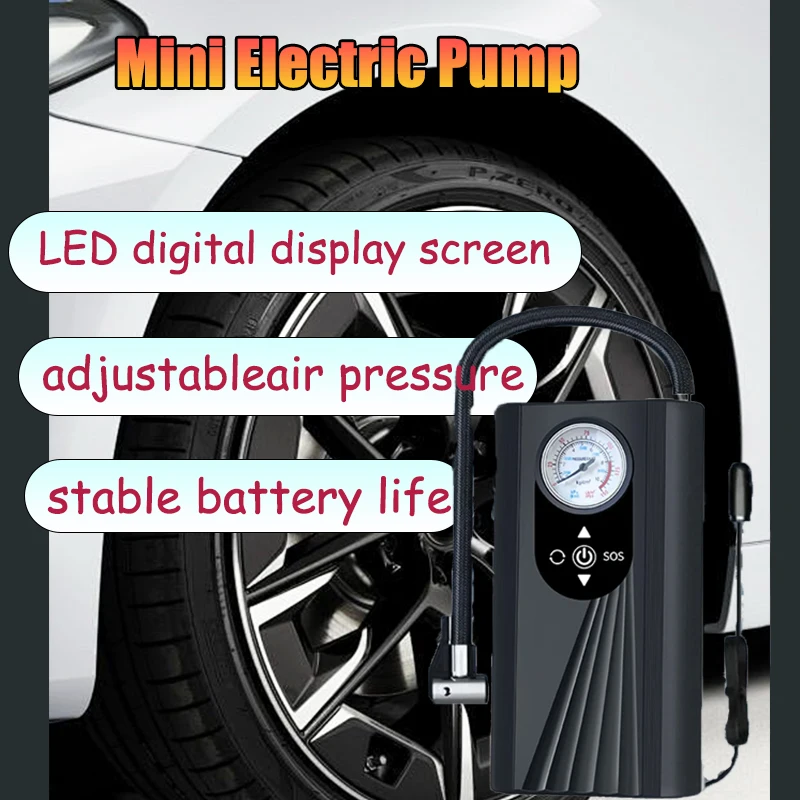 Wireless Car Air Pump Portable Air Compressor for Car Electric Tire Inflator with Digital Display ﻿