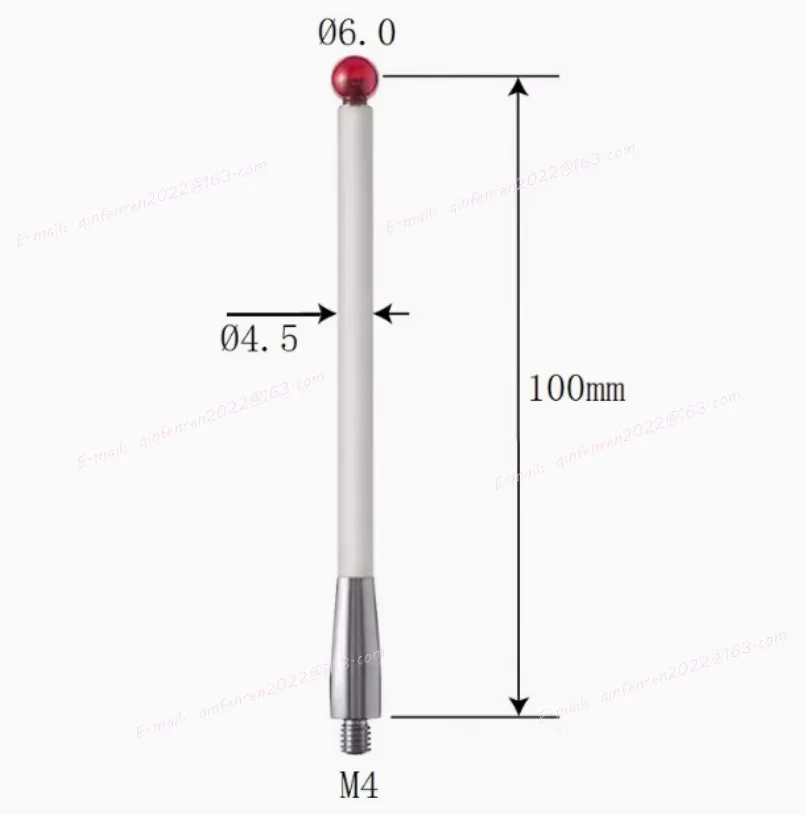 1PC CMM Probe Stylus 6Mm Ball Tip CMM Contact Probes Ceramic Shafts Probe Testing Accessories For Renishaw