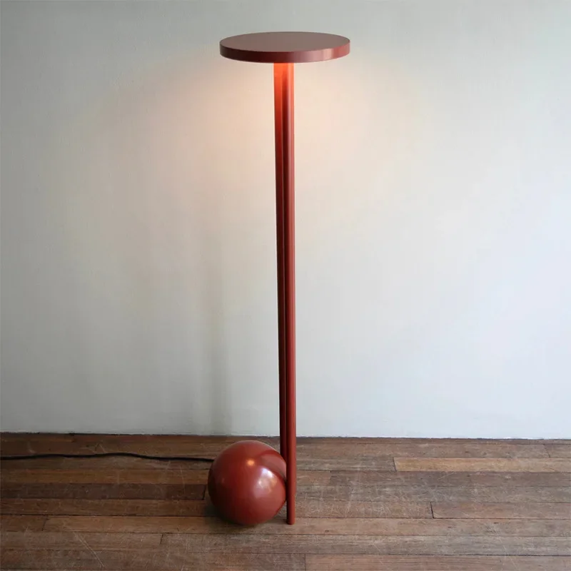 Modern minimalist art sense living room sofa floor lamp Creative bedroom wine red decorative floor lamp