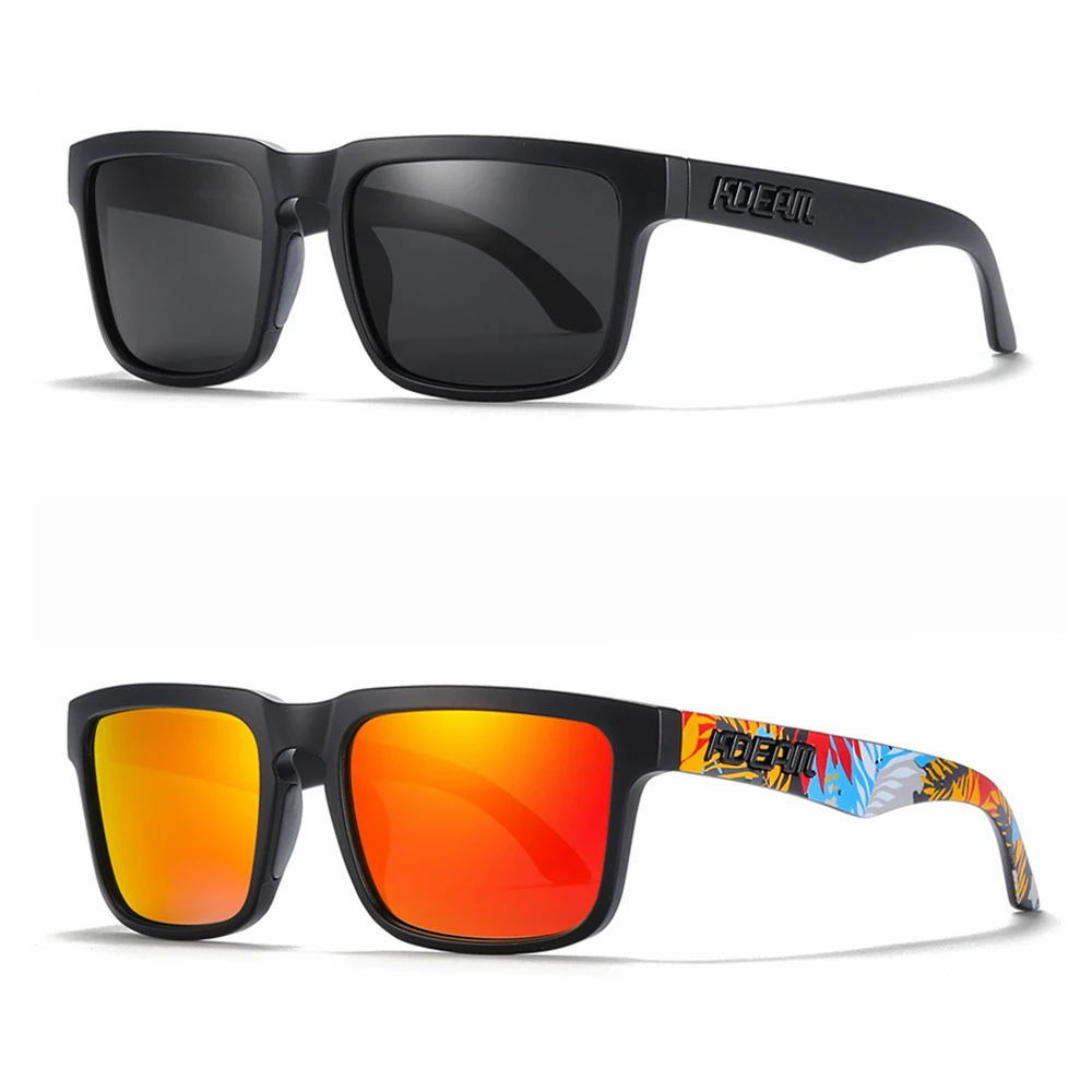 

2PCS - KDEAM Brand Original Design Men Square Polarized Sunglasses Fishing Fashion Women Sun Glasses UV400 Eyewear