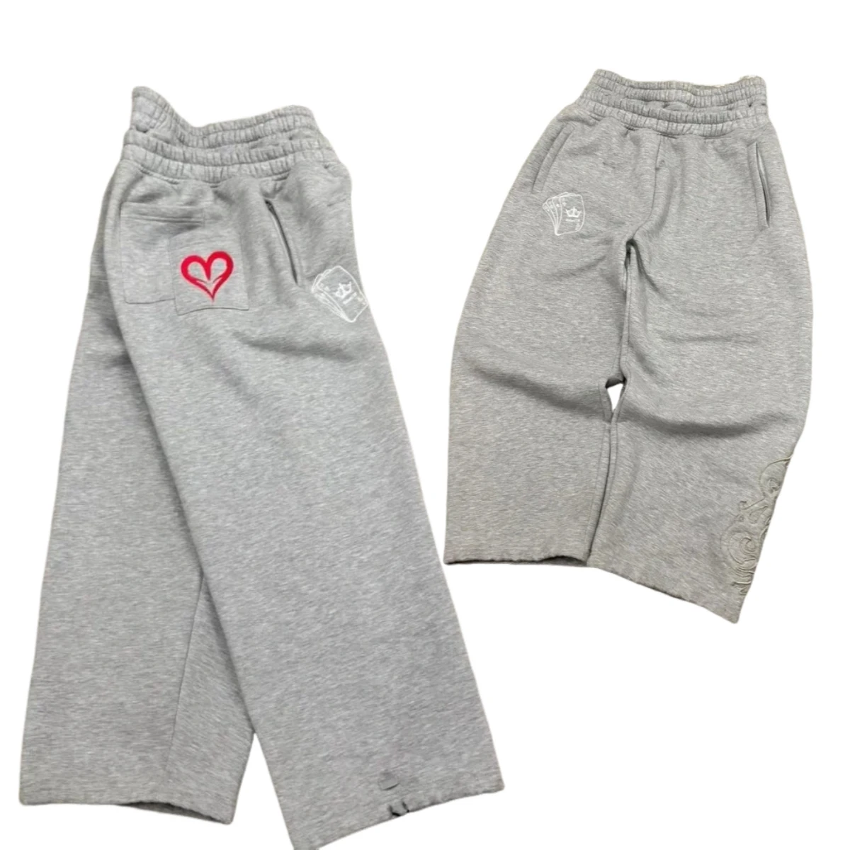 Pantaloni da jogging da uomo Hip Hop gotico Streetwear Pantaloni larghi casual cadenti Pantaloni sportivi unisex con ricamo a doppia vita