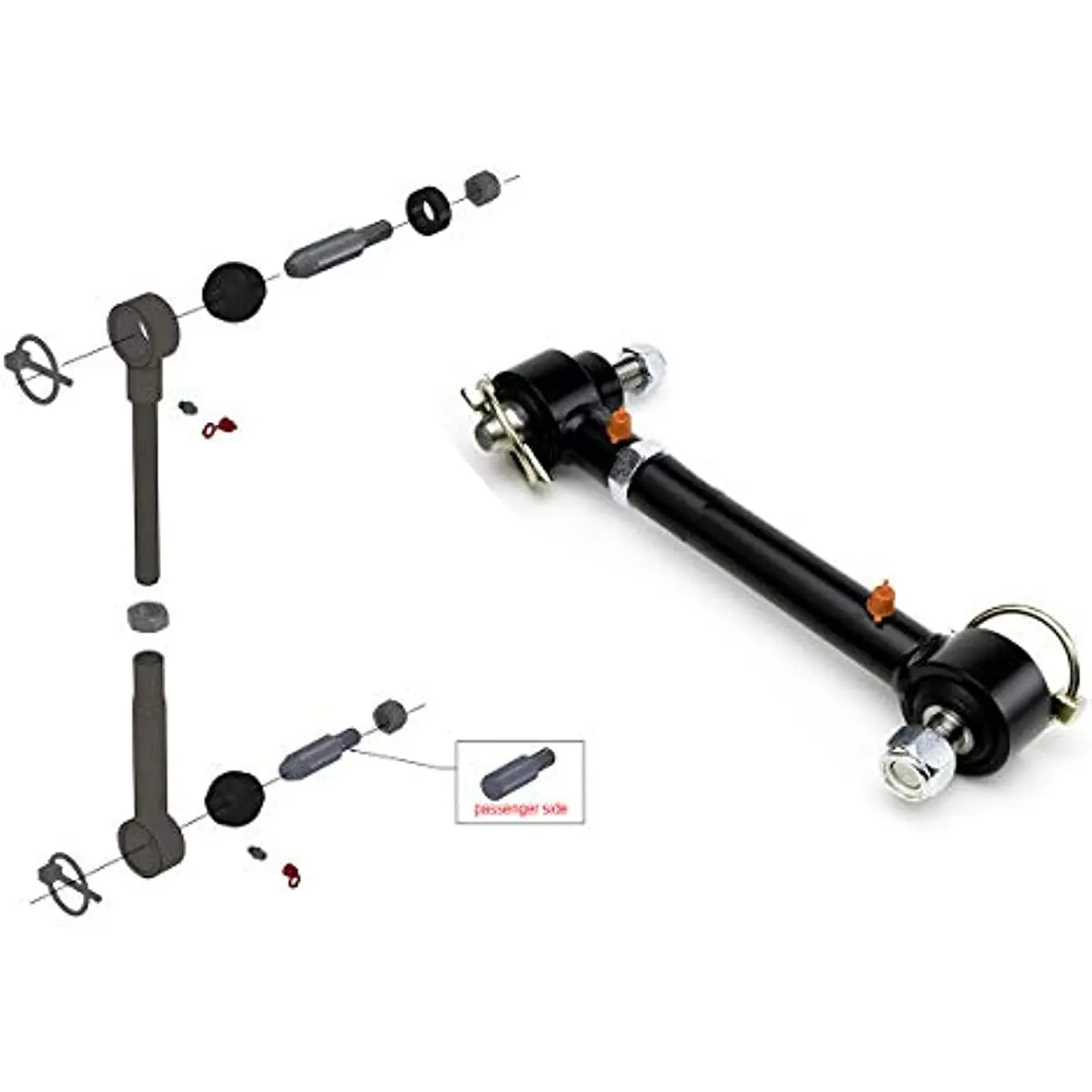 Front Swaybar Quicker Disconnect System for Wrangler JK JKU 2007-2018 Replace 2034 with 2.5\