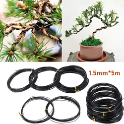 5M/1roll Good Quality Bonsai Wires Anodized Aluminum Bonsai Training Wire Garden Supplies
