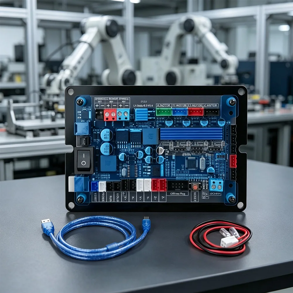 For CNC Control Board 32 Bit 3 Axes With Complete Terminal Set for Limit Switches Spindle and Module Connections