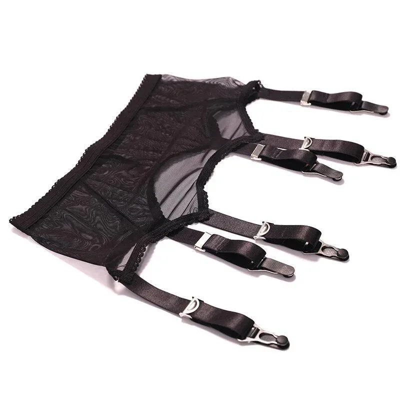 ชุดชั้นในสตรีเอวสูงตาข่ายสายรัดถุงเท้าสำหรับสุภาพสตรีถุงน่องยืดหยุ่นเกมเซ็กซ์อุปกรณ์เสริมของเล่นสำหรับคู่รัก