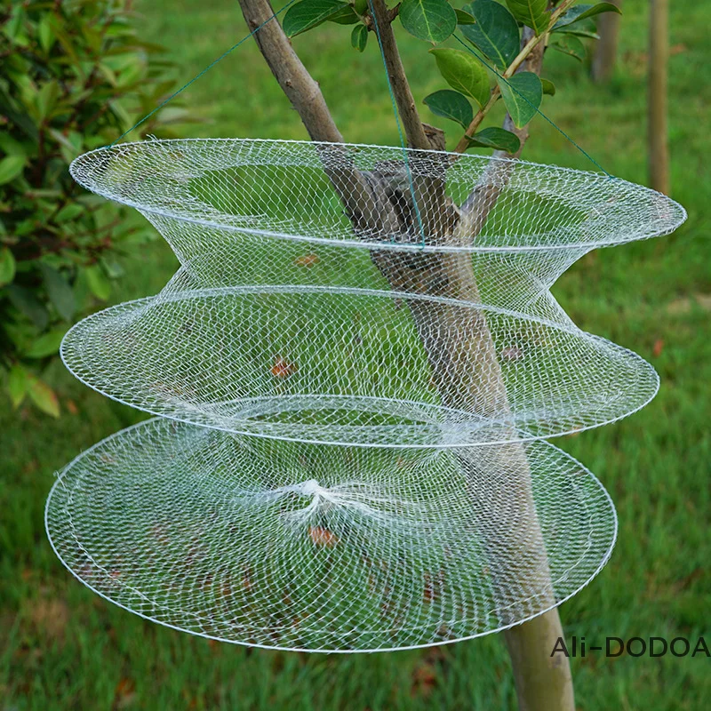 

Three Circles Of White Shrimp Fishing Nets Lobster Fishing Nets Folding Simple Crab And Fish Cages Fish Bags Fishing Nets