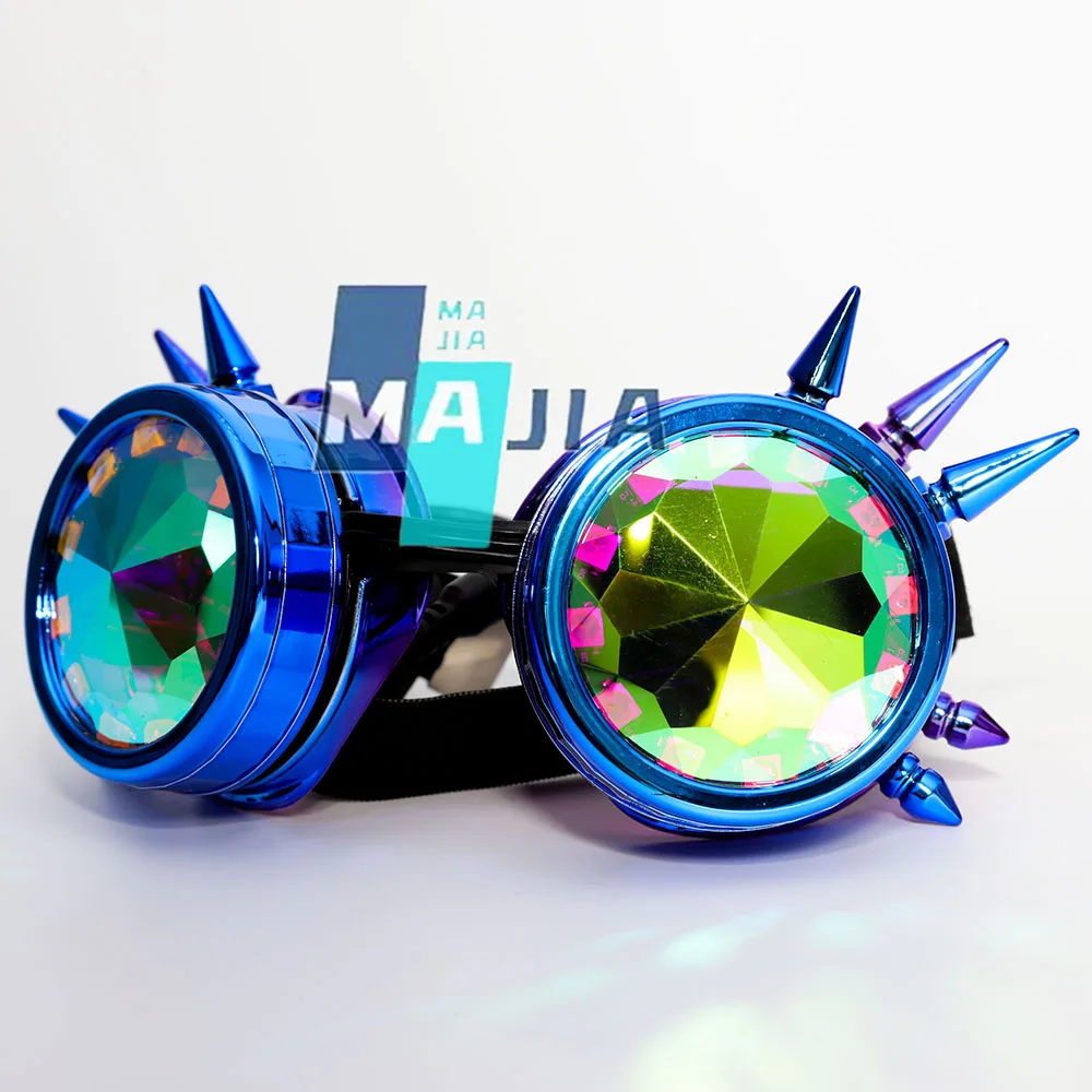 Lunettes LED Punk rechargeables arc-en-ciel, lumière polychrome, Costume DJ Rave Eye pour fête en boîte de nuit