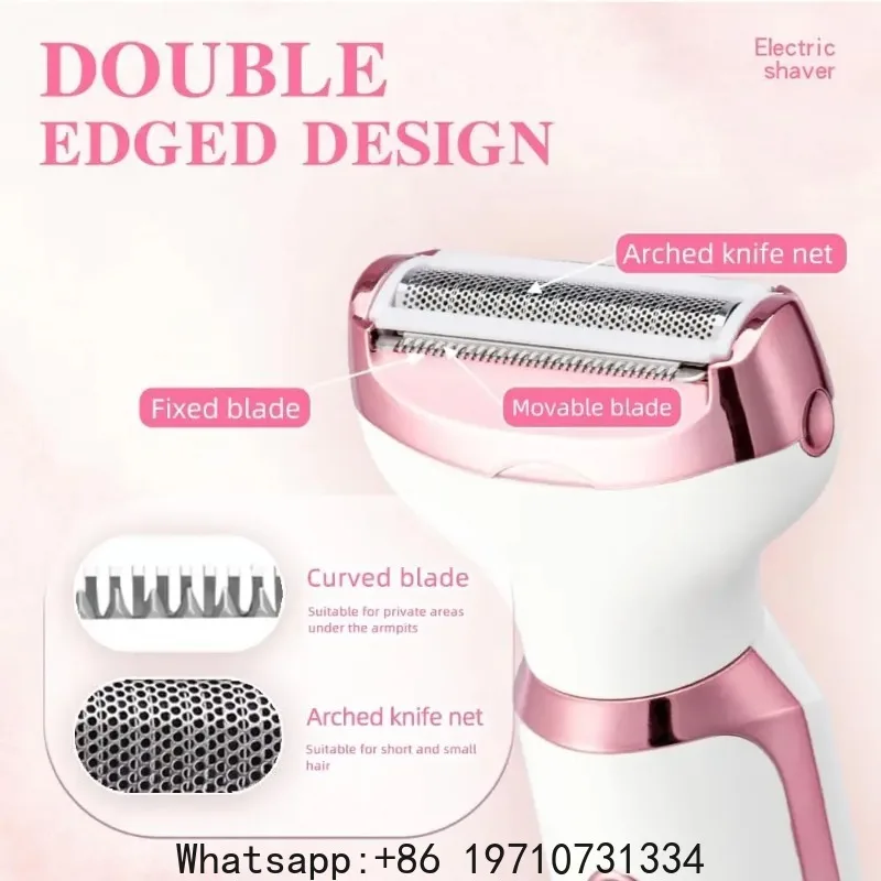 Electric Razor for Women 4 in 1 Rechargeable Painless Body Razors and Facial Hair Remover for Bikini Leg Body Face Underarm