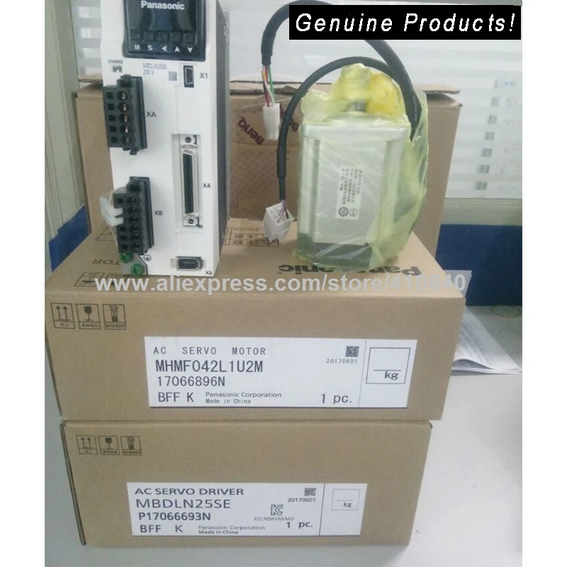 정품 A6 시리즈 서보 모터, MSMF042L1U2M, MHMF042L1U2M, 서보 모터 드라이브, MBDLN25SE, 모든 플러그 및 3 m 케이블 포함