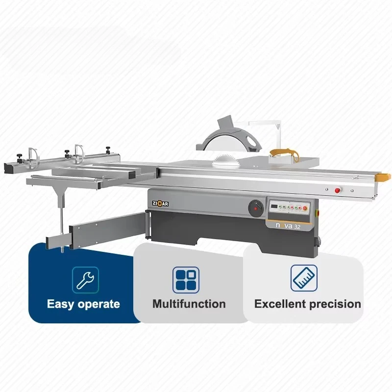 ZICAR NOVA32 Automatic Double Blade Wood Cutting Machine Woodworking Sliding Table Panel Saw Machine Price for Sales