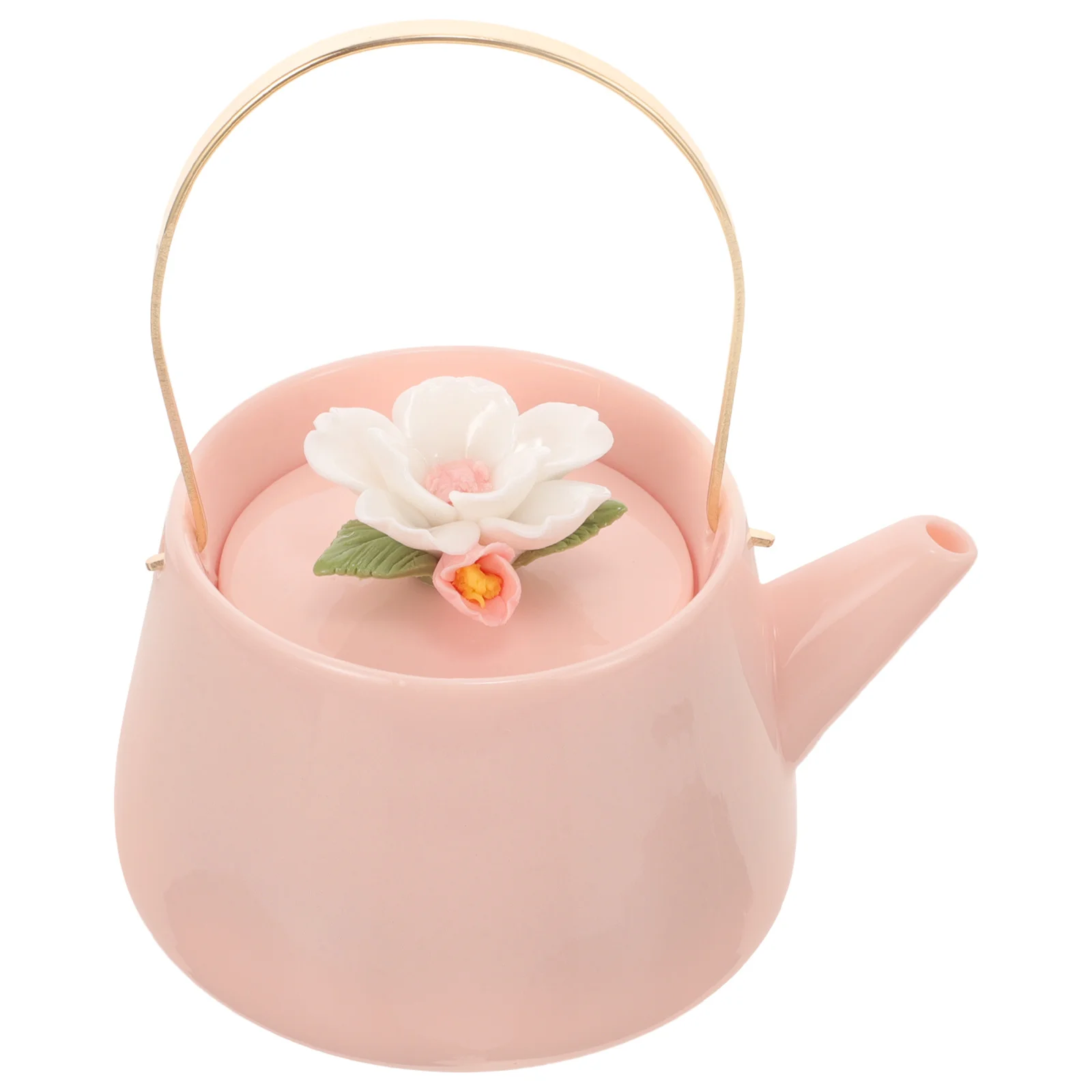 

Ceramic Stove Top Kettle Durable Heat Retention Tea Pot Flower Design Tea Serving Pot Vintage Ceramic Teapot Stove Top Kettle