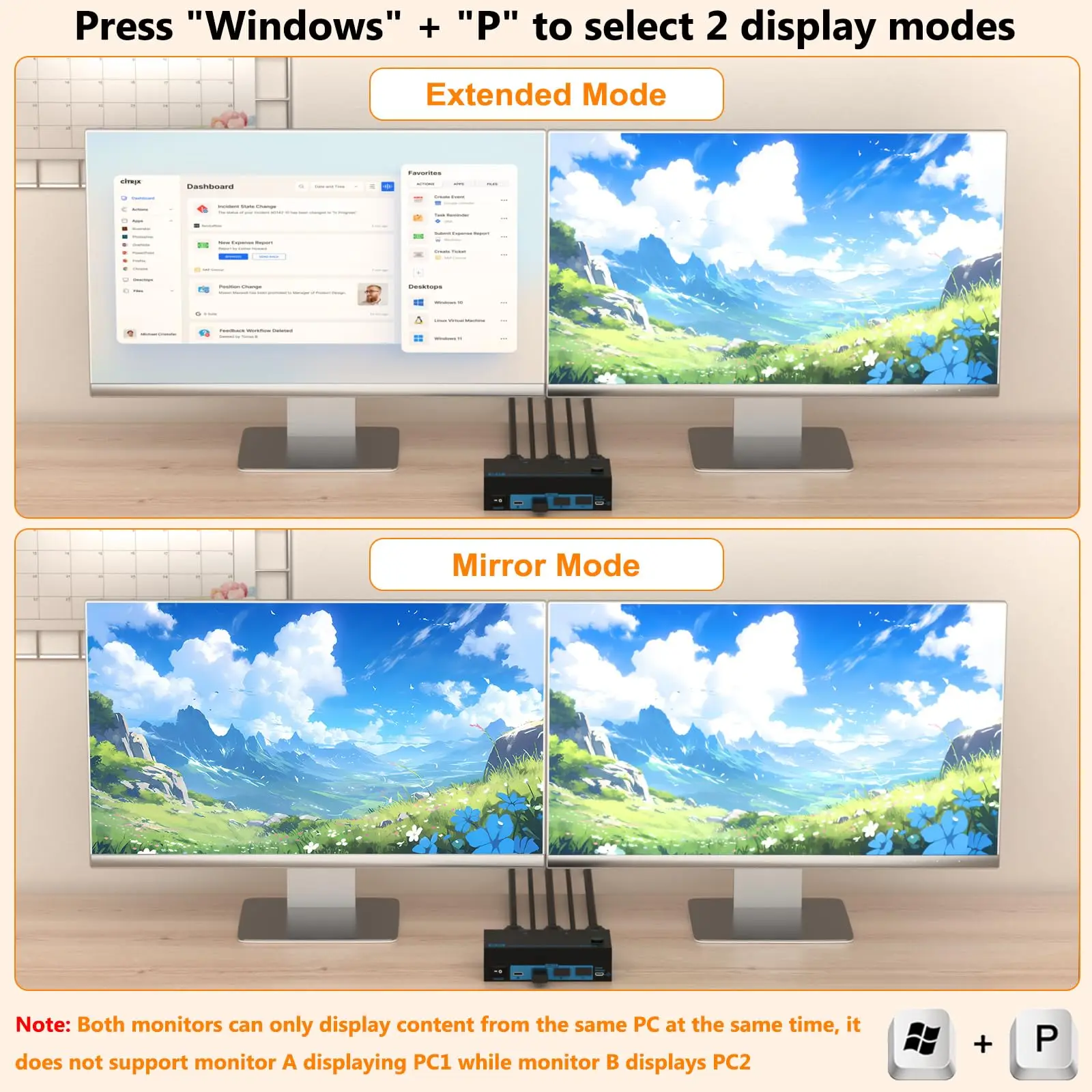 HDMI KVMスイッチ,2台のモニター,2台のコンピューター,4k @ 144hz,USB 3.0,デュアルモニター,2台のコンピューター共有,4つのUSBハブ,キーボードとマウス