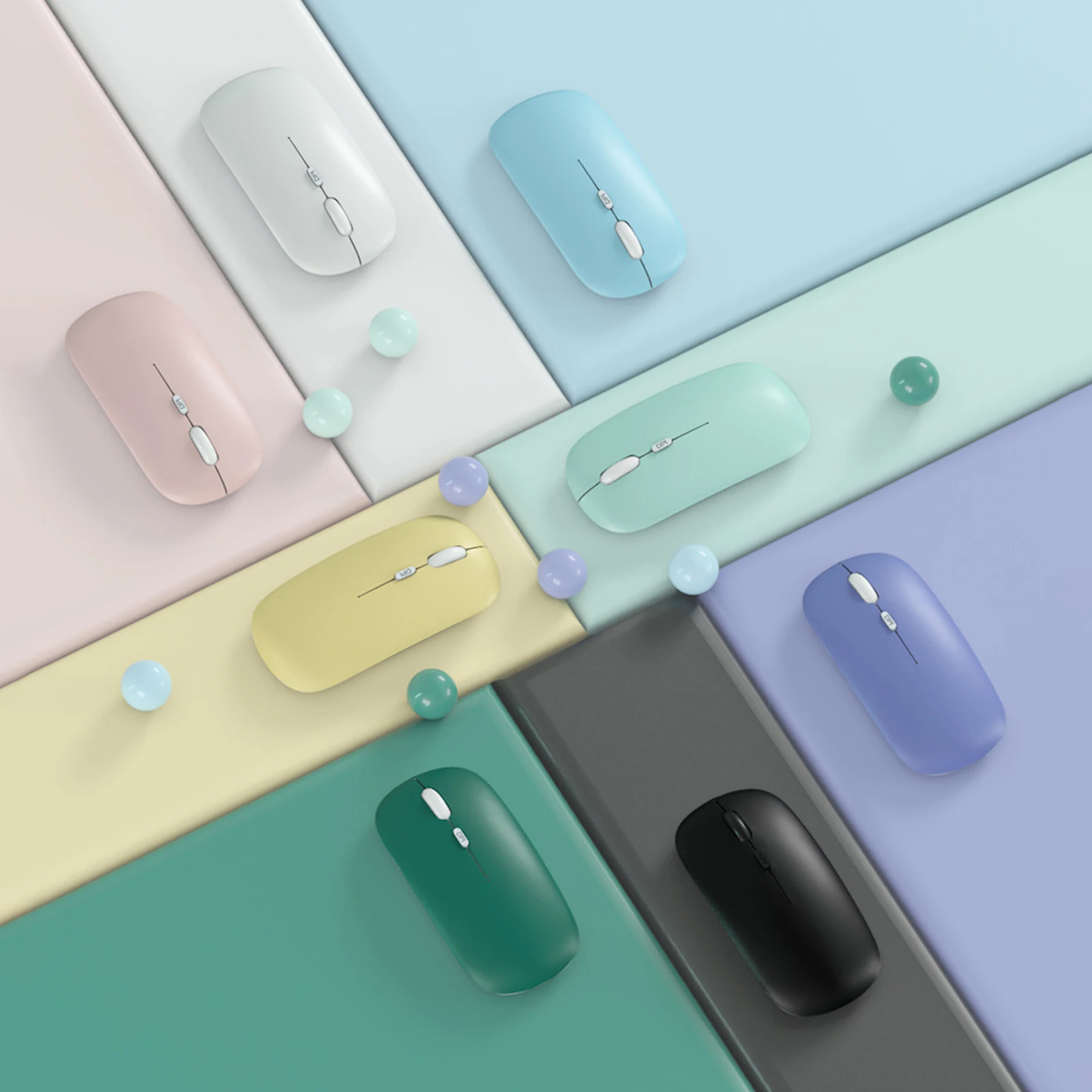 แบบพกพา Mini Ultra Slim น่ารักไร้สายบลูทูธ2.4G แล็ปท็อปเมาส์เล่นเกมส์ PC 1000Dpi อุปกรณ์คอมพิวเตอร์