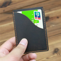 Genuine Leather Credit Card Holder New Arrival Vintage Card Holder Men Small Wallet Money Bag ID Card Case Mini Purse For Male