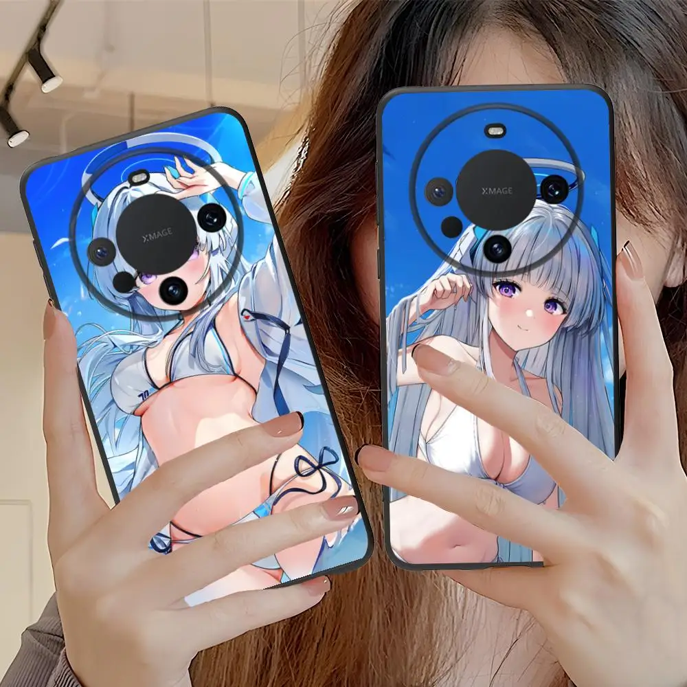 

Чехол для телефона Blue Archive Ushio Noa для Huawei Mate 60 50 40 30 20 10 Pro Plus Lite E 5G с цветной печатью, защитный красивый роскошный чехол