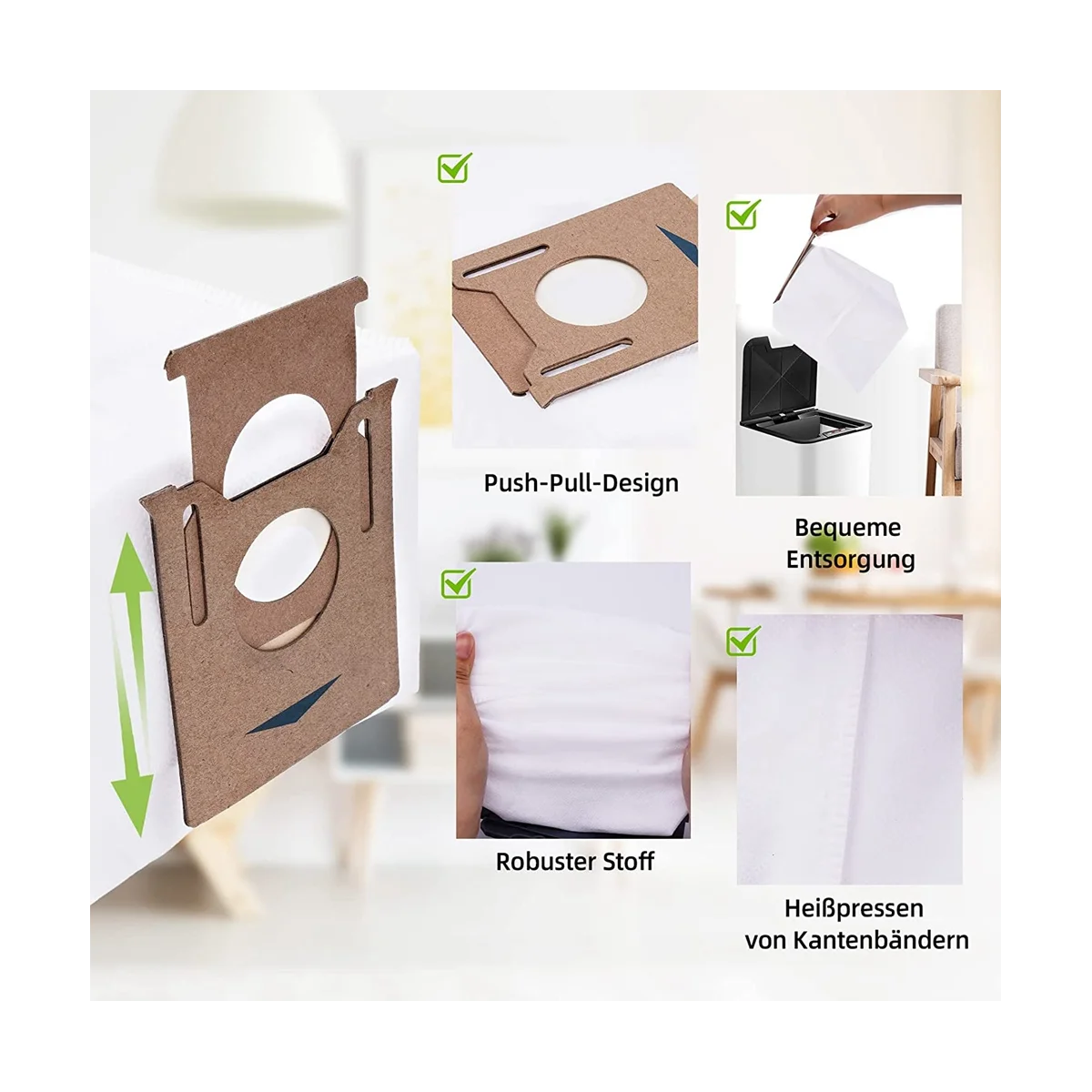 掃除機用バッグecovacs deebot,Deebot n8 plus,n8 pro plus,ozmo t8 aivi t8,t9 plus,yedivacステーション,10パック