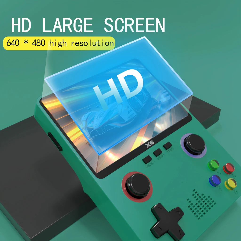 وحدة تحكم ألعاب محمولة ريترو جديدة X6 - شاشة IPS مقاس 3.5 بوصة + عصا تحكم مزدوجة | 11 جهاز محاكاة (GBA/FC/MD) للأطفال والكبار #3