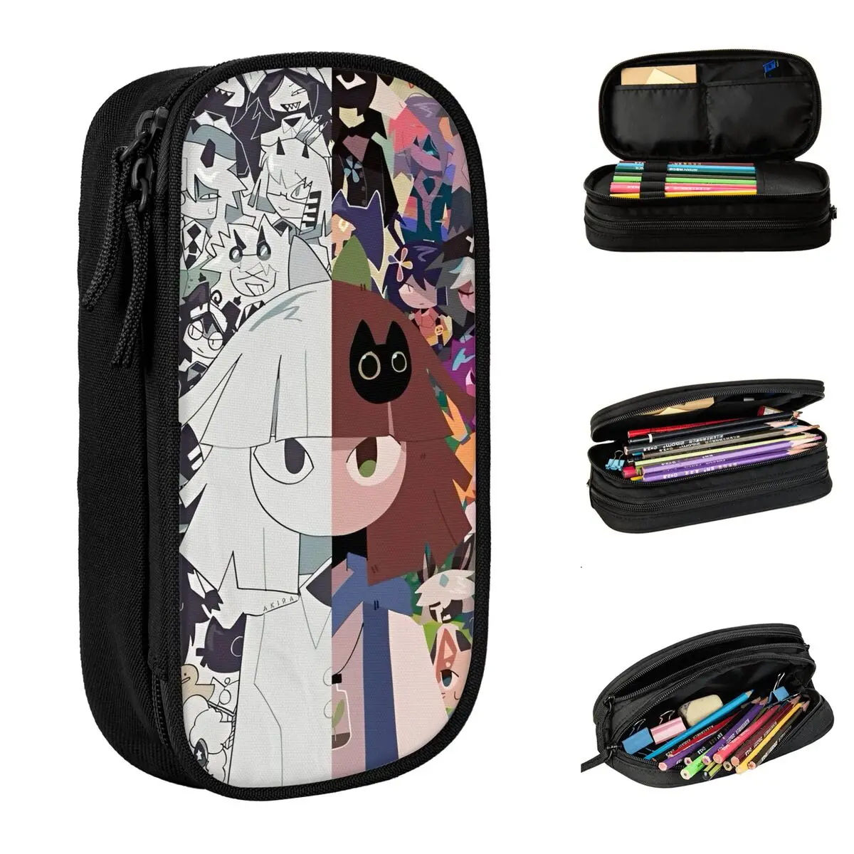 Claire Miss Circle Engel Cartoon Pencil Cases Fundamental Paper Education Pencil Pouch Pen for Student Large Storage Bag