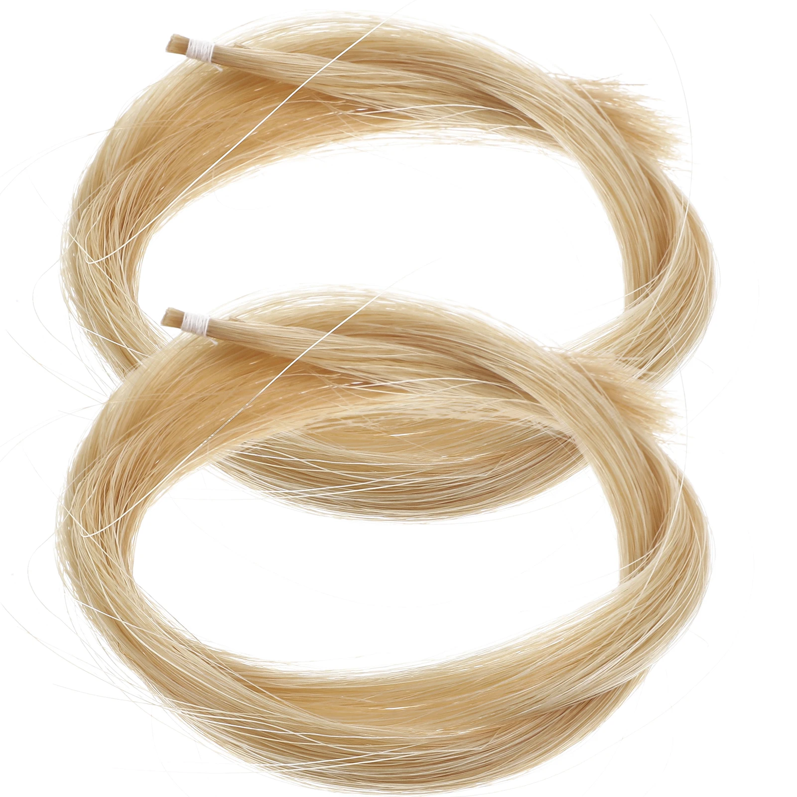 

2 Hanks Tail Hair Violin for Beginners Fiddle Crafts Students Horsetail Horsehair