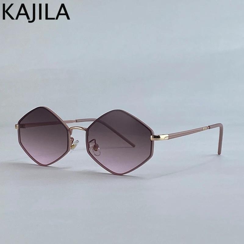 Kleine Rahmen Hexagon Punk Sonnenbrille Frauen 2026 Luxus Marke Vintage Retro Polygon Sonnenbrille Für Damen UV400 Schutz Shades – Detail 3