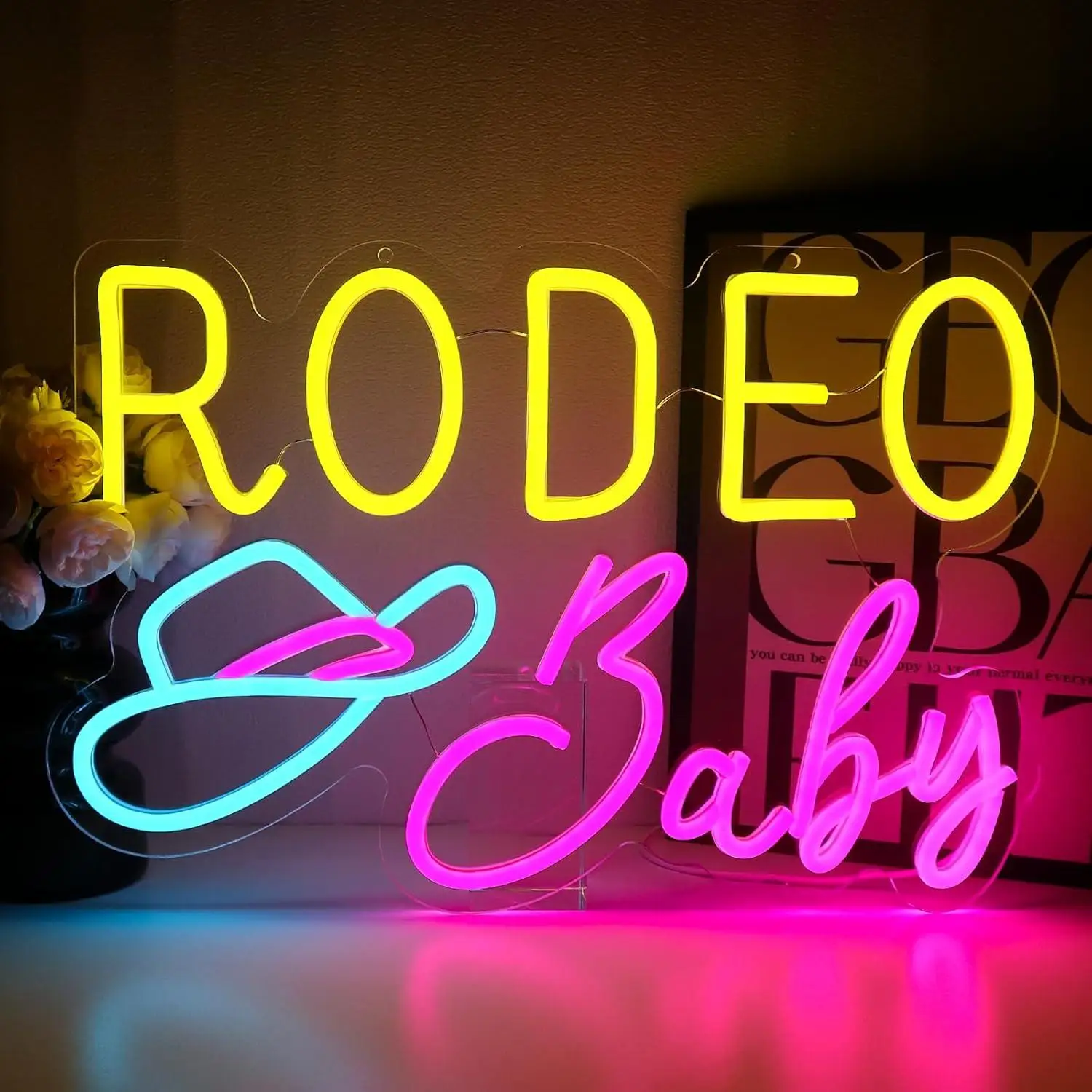 

Неоновая вывеска Rodeo Baby, светодиодная лампа с USB-подсветкой и регулировкой яркости для спальни, дома, фермы, гостиной, бара, ковбойской вечеринки, женского клуба, декоративный ночник