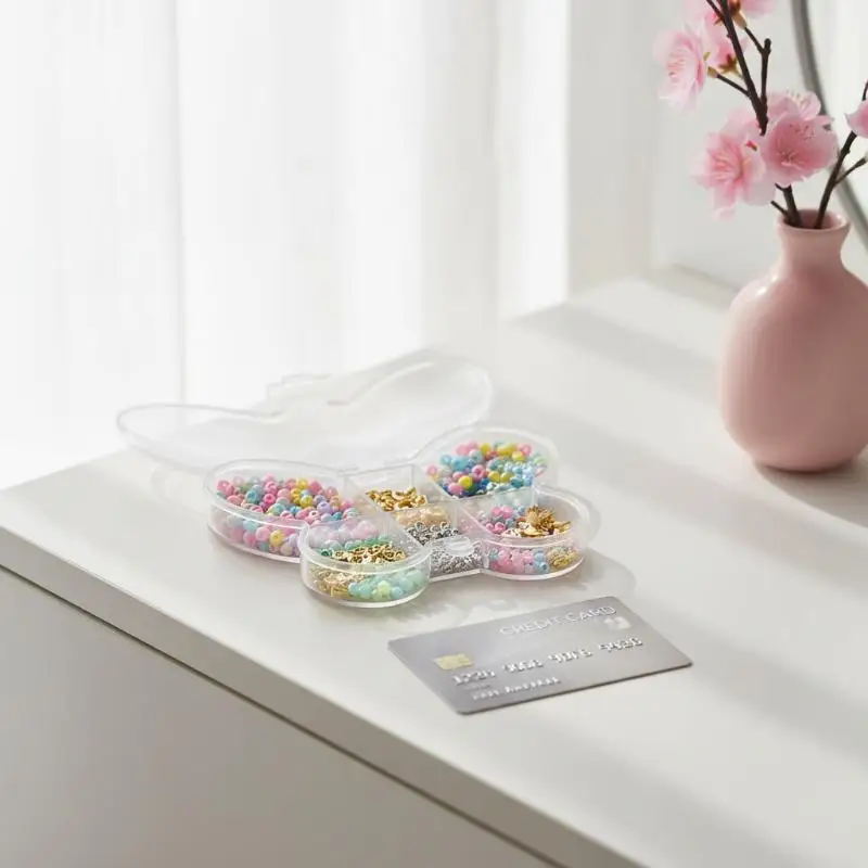 

Plastic Bead Container 13 Compartments Clear Storage Box for Jewelry DIY Craft Small Parts Organizer