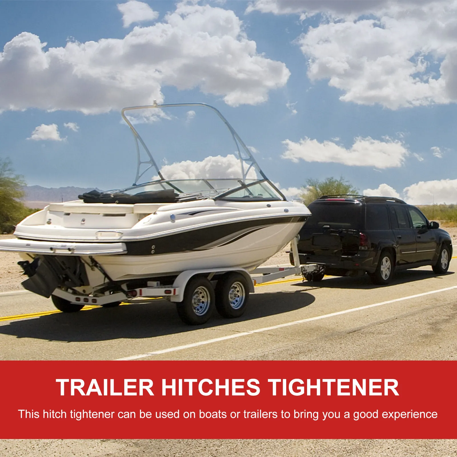 Tow Trailer Hitches Tightener Anti Rattle Stabilizer Heavy Duty Boat Hitch U Bolt Strong Durable Easy Setup Tow Hitch Tightener