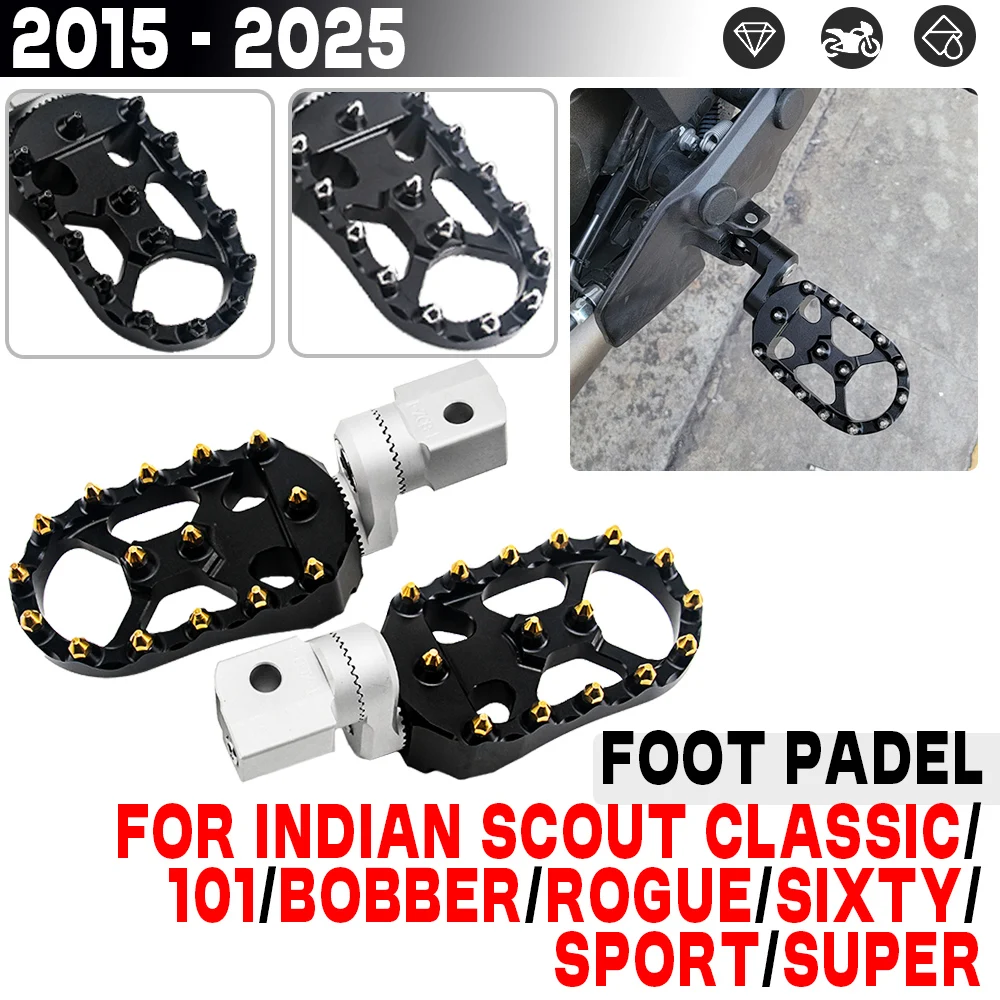 

Front Footrest 360 Degree Adjustable Foot Pegs Rotatable FootPegs Rest Fit For Indian Super Scout Bobber Twenty Sixty Rogue ABS