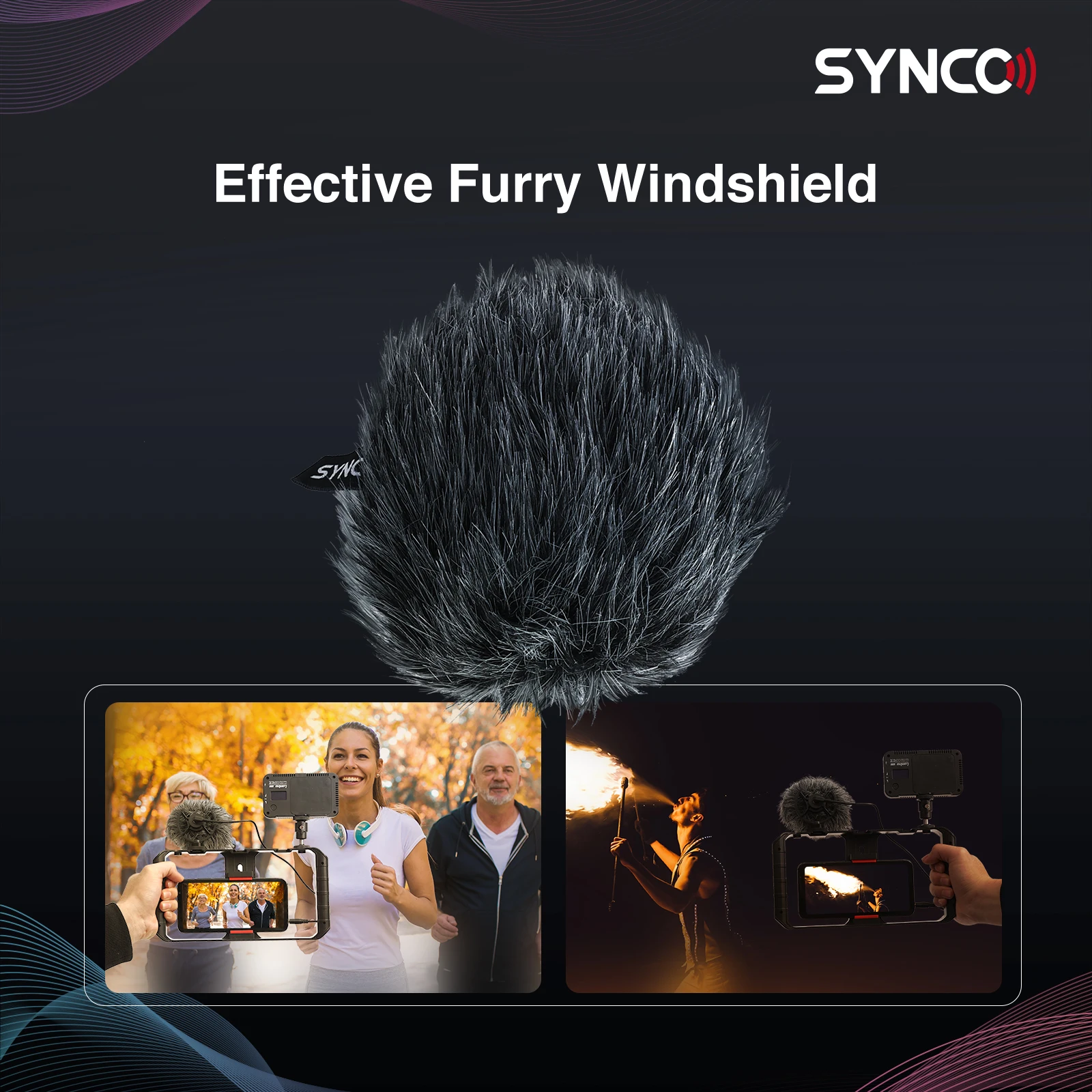 Synco M1S ميكروفون بندقية القلب ل آيفون أندرويد الهاتف الذكي كانون نيكون سوني DSLR كاميرا المستهلك كاميرا الكمبيوتر Mic MM1