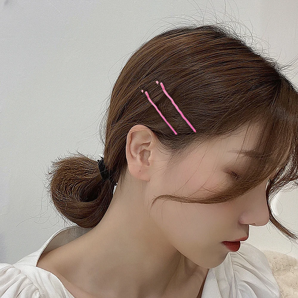 Glitter Shiny Metal Hair Side Clips Curly Wavy Grips Hairstyle Bobby Pins Women Girls Makeup Hairpin Barrettes Hair Styling Clip