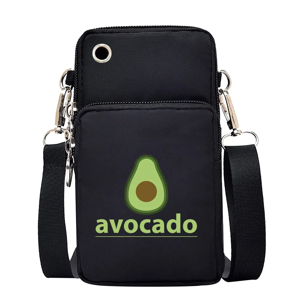 Universal Mobile Phone Bag for Samsung/iPhone/Huawei Case Wallet Outdoor Sport Arm Shoulder Bag Avocado Pattern Phone Pouch