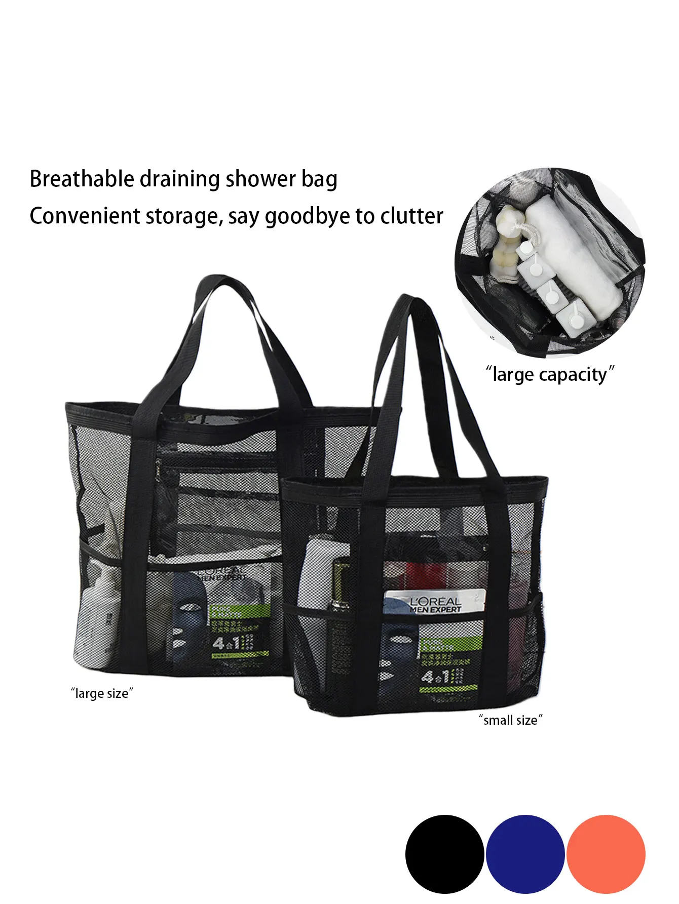 1PC Bath Mesh Showe…