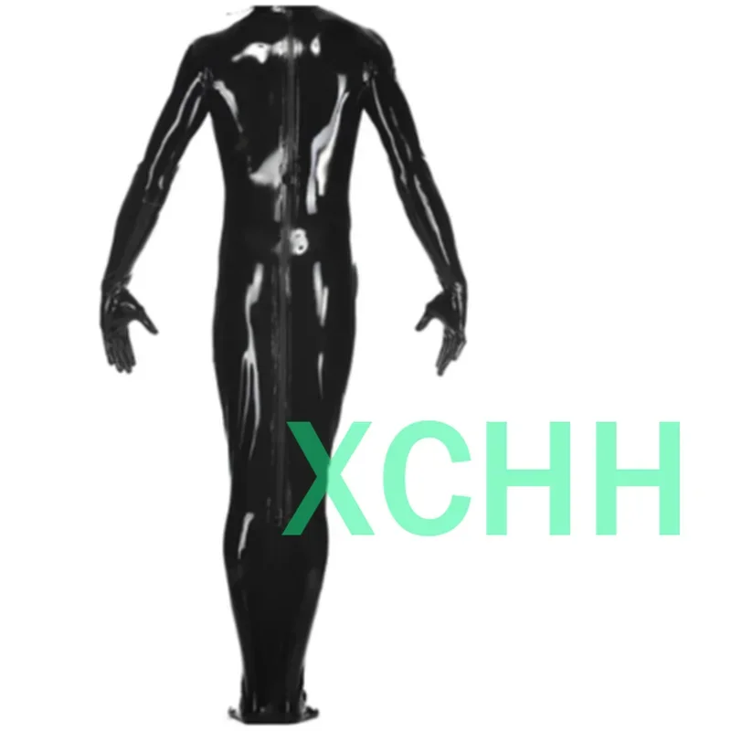 

Sexy Handmade Latex Catsuit with Toe Gloves Front Zip Sleep Bag Customize Men Rubber Sleepsack Bodybag