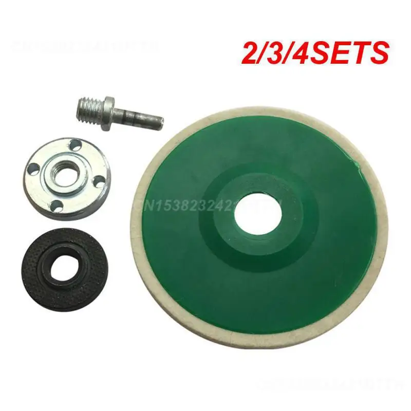 2/3/4SETS Polished Angle Thickness Upgrade Round Polisher Polishing Wheel Wool Wheel Uniform Wear Resistance Inner Diameter 16mm