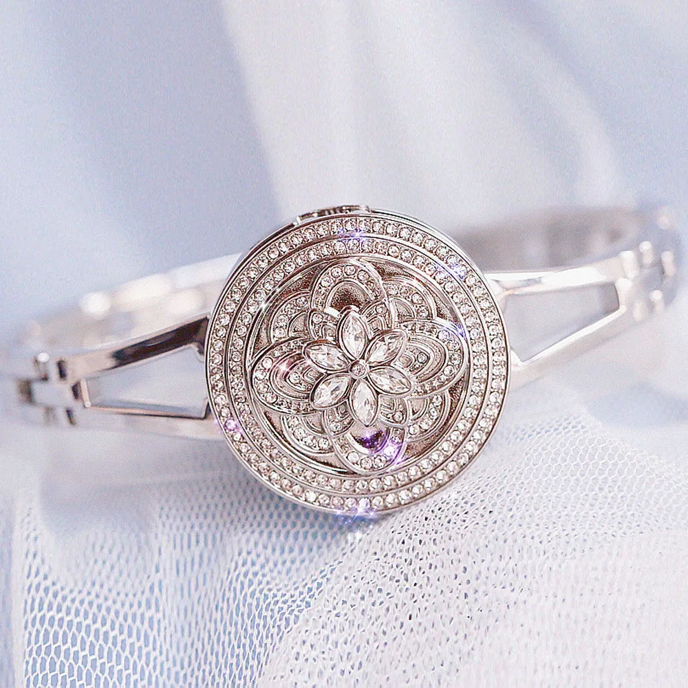 Women's Watch diamond inlaid Flip-top Wristwatch Light Luxury Exquisite High-end Ladies' watch gift ﻿ view 6